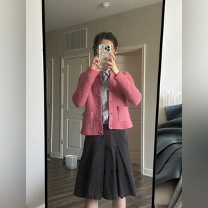 kate spade Pink Textured Crewneck Sweater